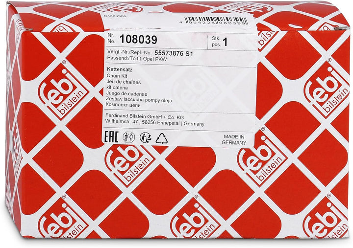 febi bilstein 108039 Kettensatz für Ölpumpe, 1 Stück