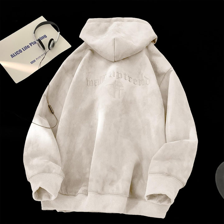 Herren-Kapuzenpullover, Kontrastfarbe, Patchwork, grosse Taschen S 23wy661beige, S 23wy661beige