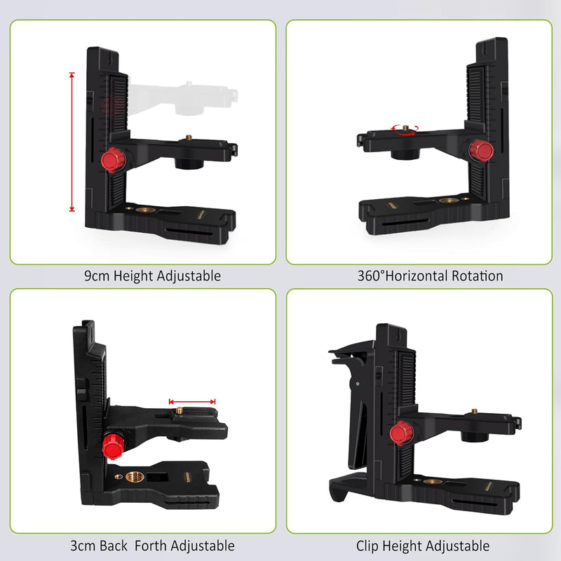 Zokoun Magnethalterung mit Federclip Laser Level Alternative zu einem Standard 1/4 "und 5/8" Gewinde