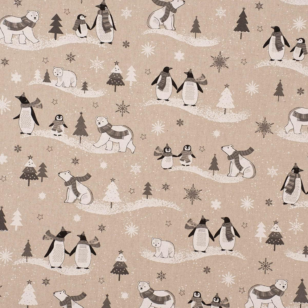 SCHÖNER LEBEN. Zugluftstopper Pinguine Eisbären Natur grau weiss, Auswahl:80cm Länge ca. 80x15x15cm