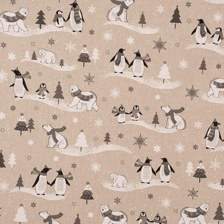 SCHÖNER LEBEN. Zugluftstopper Pinguine Eisbären Natur grau weiss, Auswahl:80cm Länge ca. 80x15x15cm