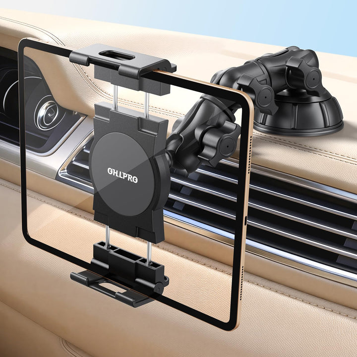 OHLPRO Heavy Duty Tablet Halterung Auto LKW Armaturenbrett Windschutzscheibe, 360° Drehbar iPad Halt