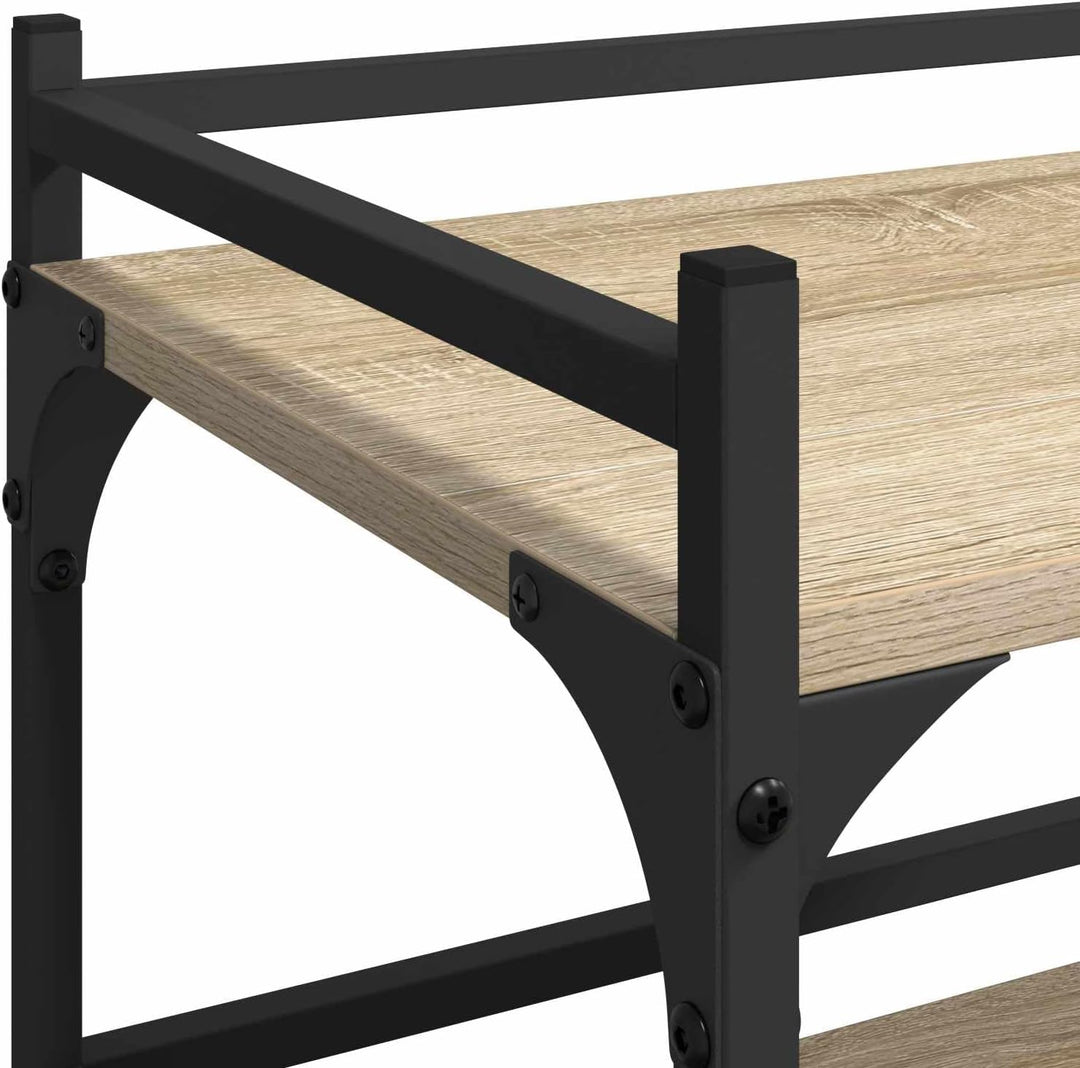 vidaXL Küchentrolley Sonoma-Eiche 50 x 35 x 75,5 cm Holzwerkstoff, Geräumiger Küchenwagen, moderner
