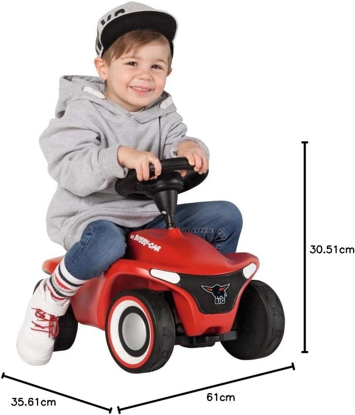 BIG-Bobby-Car-Neo Rot - Rutschfahrzeug für drinnen und draussen, Kinderfahrzeug mit Flüsterreifen im