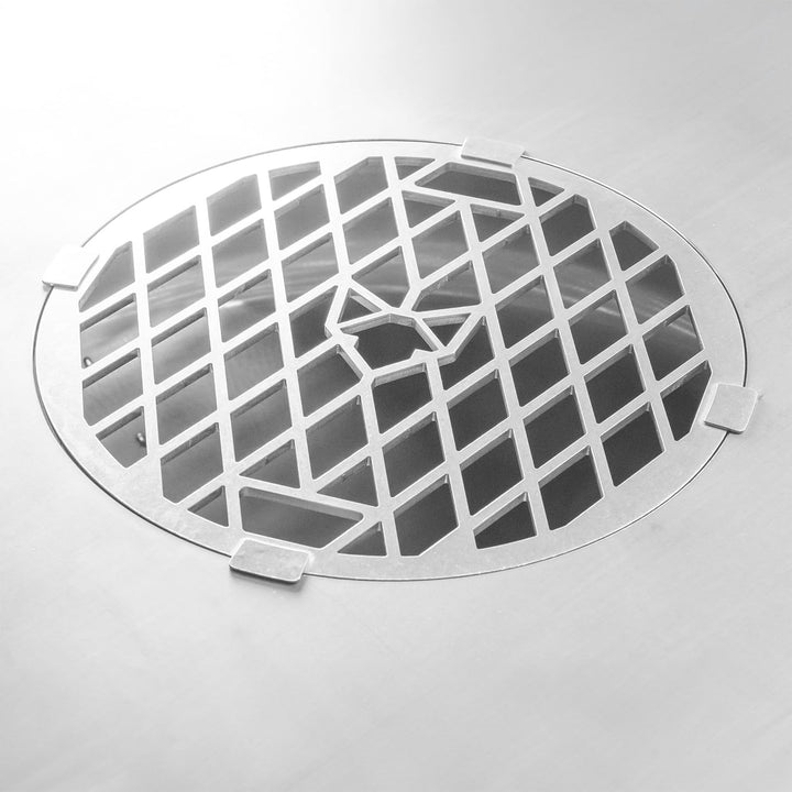 Grillrost für Wok Aufsatz und Feuerplatte mit Loch Ø 30 cm | aus massivem 6,0 mm Edelstahl | Made in