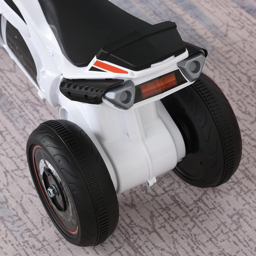 HOMCOM Rutscher Kinder-Motorad Rutscherfahrzeug Kinderfahrzeug für 18-36 Monate mit Musik Weiss 74 x