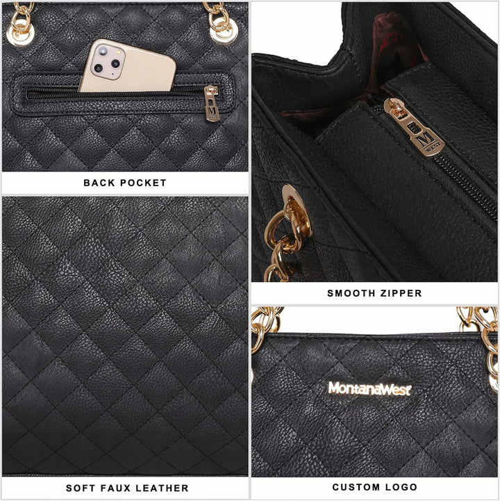 Montana West Damen Portmonee versteckt Carry Hobo Single Strap Geldbörse mit Paisley Floral Design m