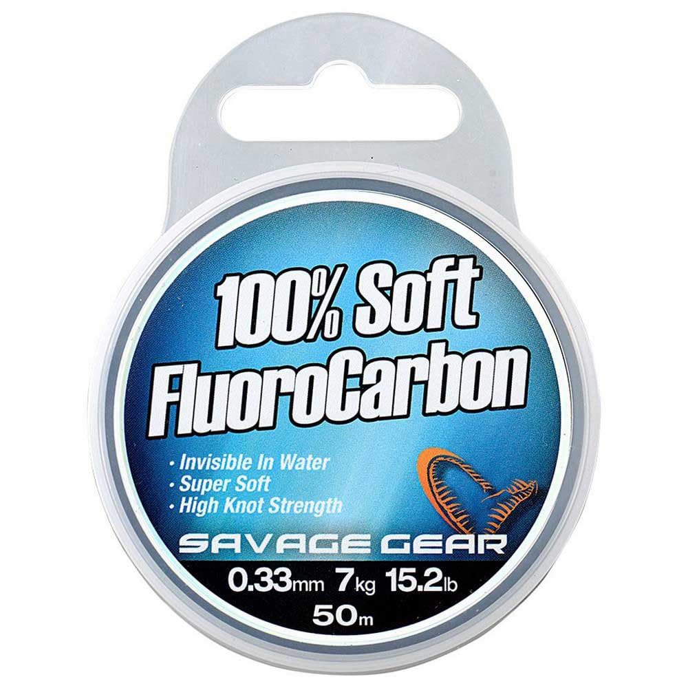 Savage Gear Fluorocarbon Vorfachschn. Angeln - 100% Soft 50m 1,00, 1,00