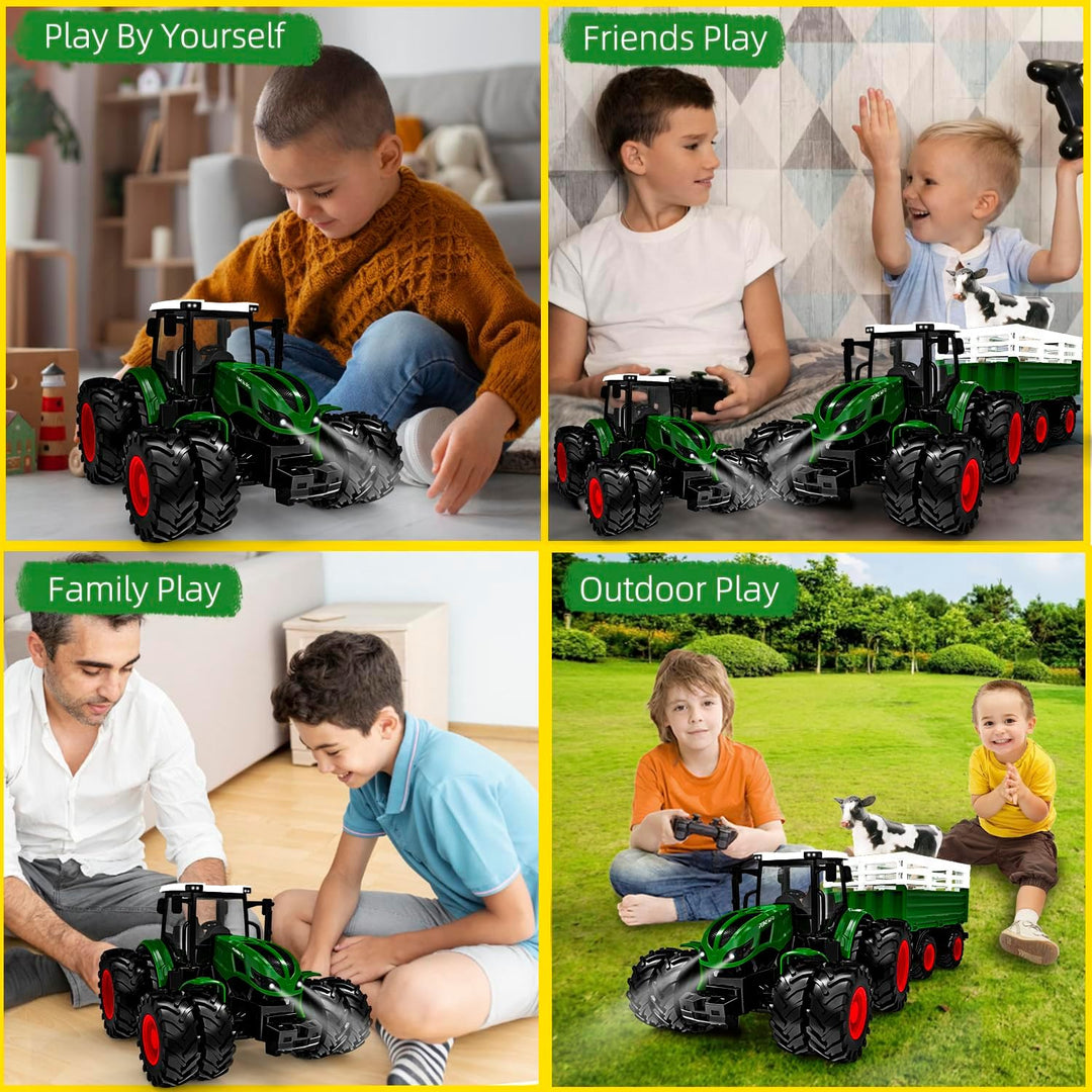 Ferngesteuerter Traktor Ferngesteuert, Ferngesteuertes Auto ab 3 4 5 Jahre, Traktor Spielzeug ab 3 J