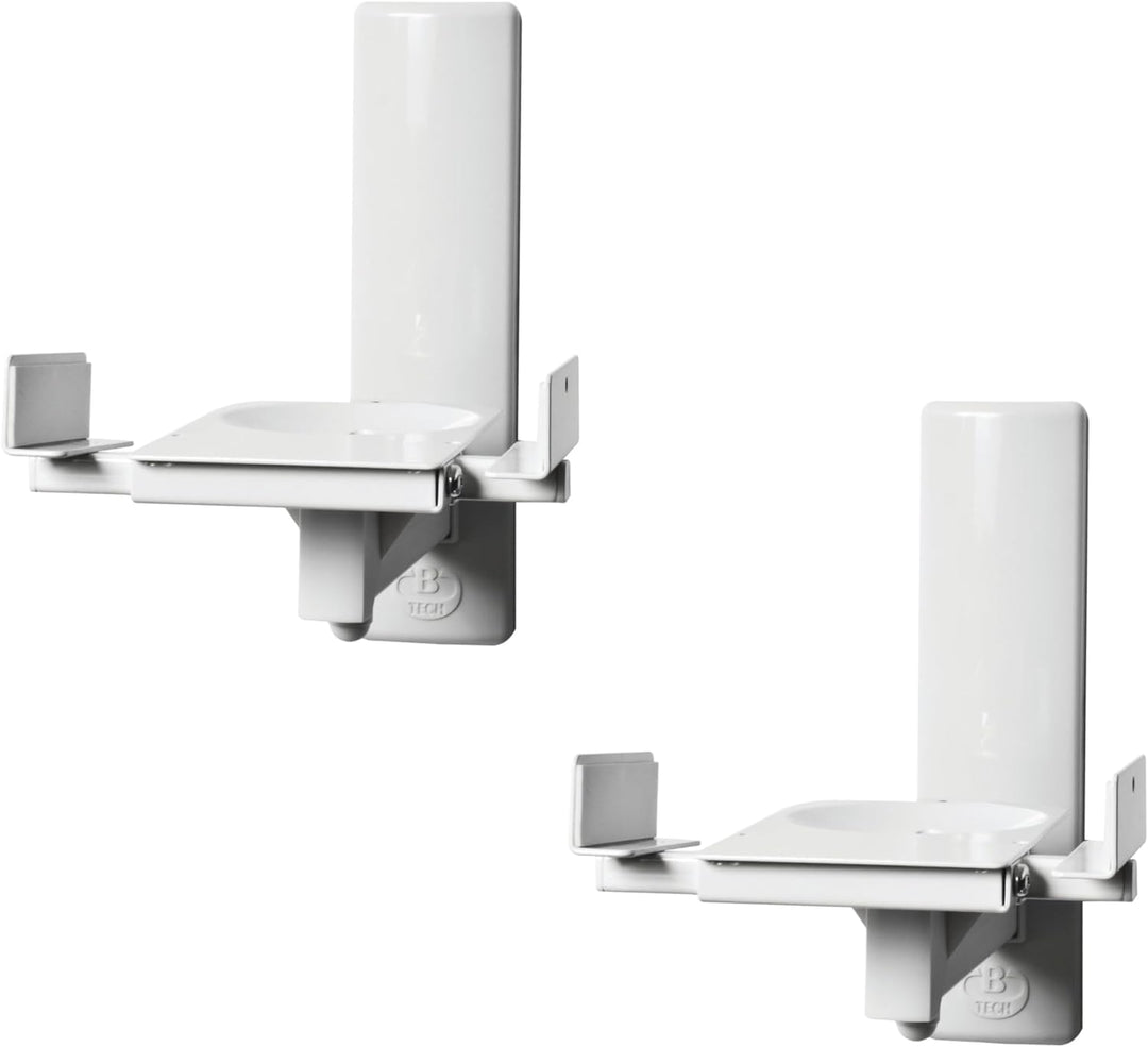 B-Tech - BT77 - Ultragrip ProTM Wandhalterung für Lautsprecher, neig- und schwenkbar, Weiss (Paar) S