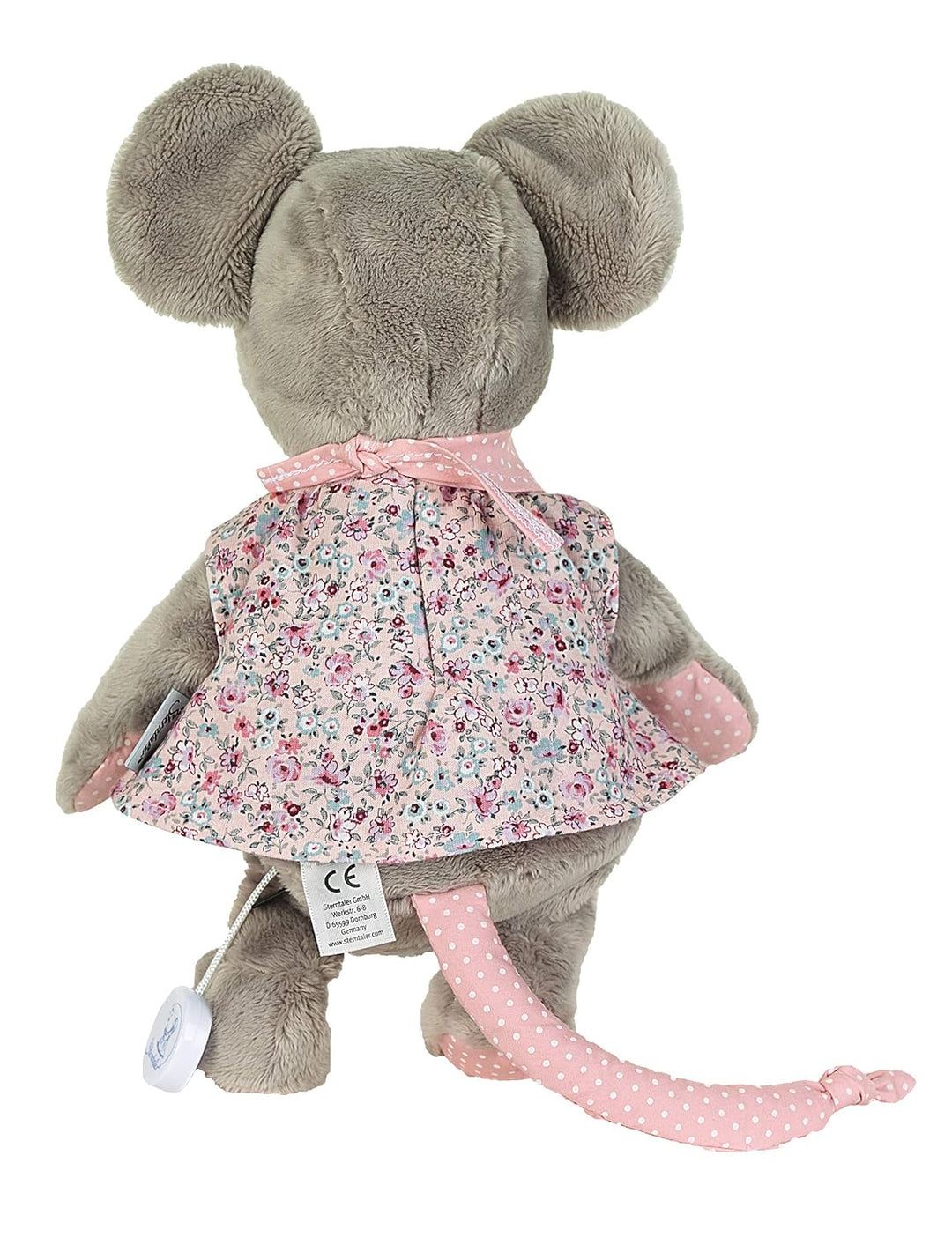 Sterntaler Spieluhr, Stofftier Maus Mabel, Austauschbares Spielwerk, Grösse: L, Mehrfarbig/Grau, 602