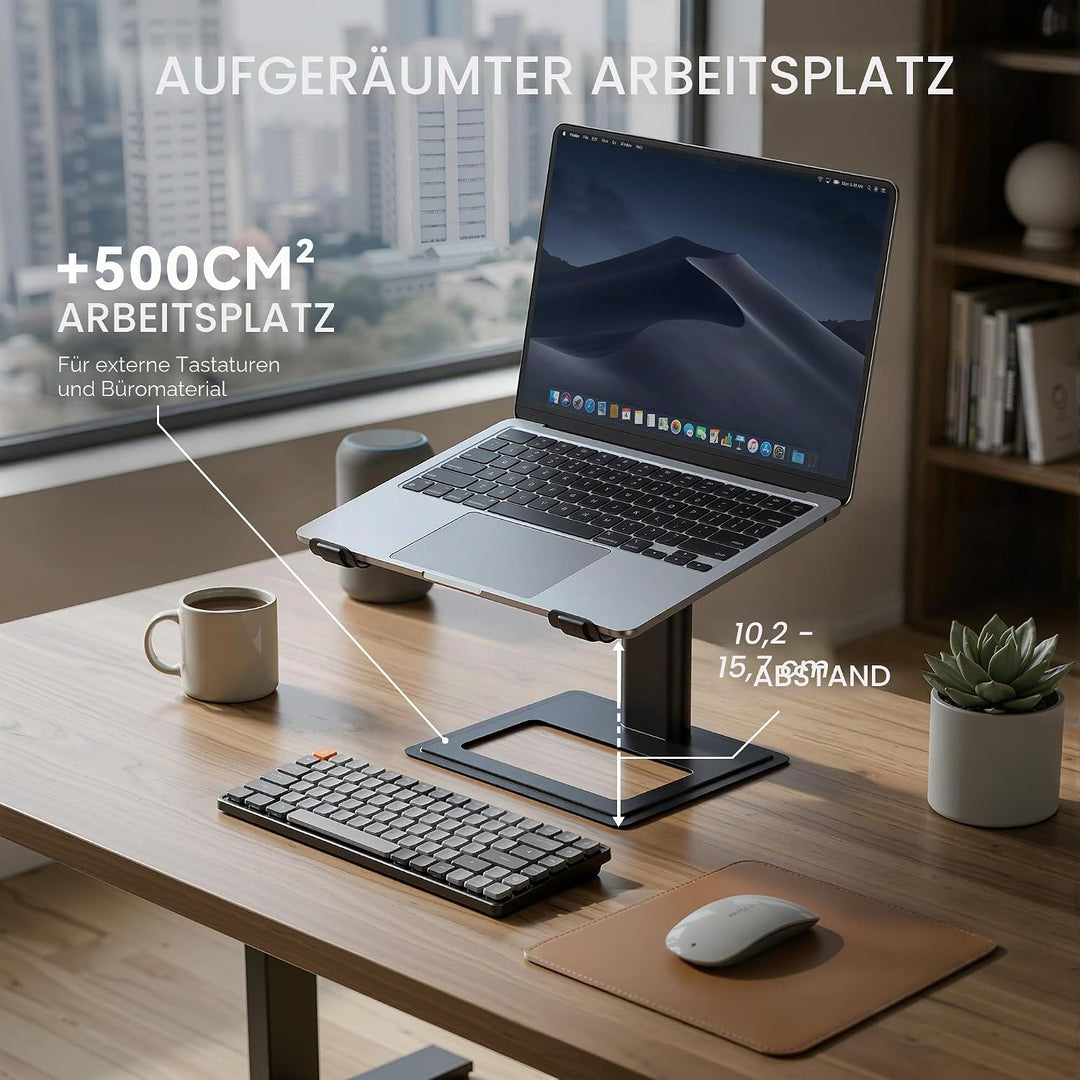 SOUNDANCE Laptop-Ständer für Schreibtisch, verstellbar, ergonomischer Laptop-Ständer für den Schreib