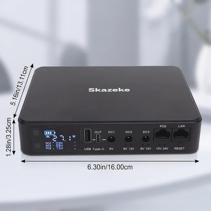 UPS -Stromversorgung 18000 -mAh UPS Battery Backup für Überwachungskameras Router Fingerabdruckscann