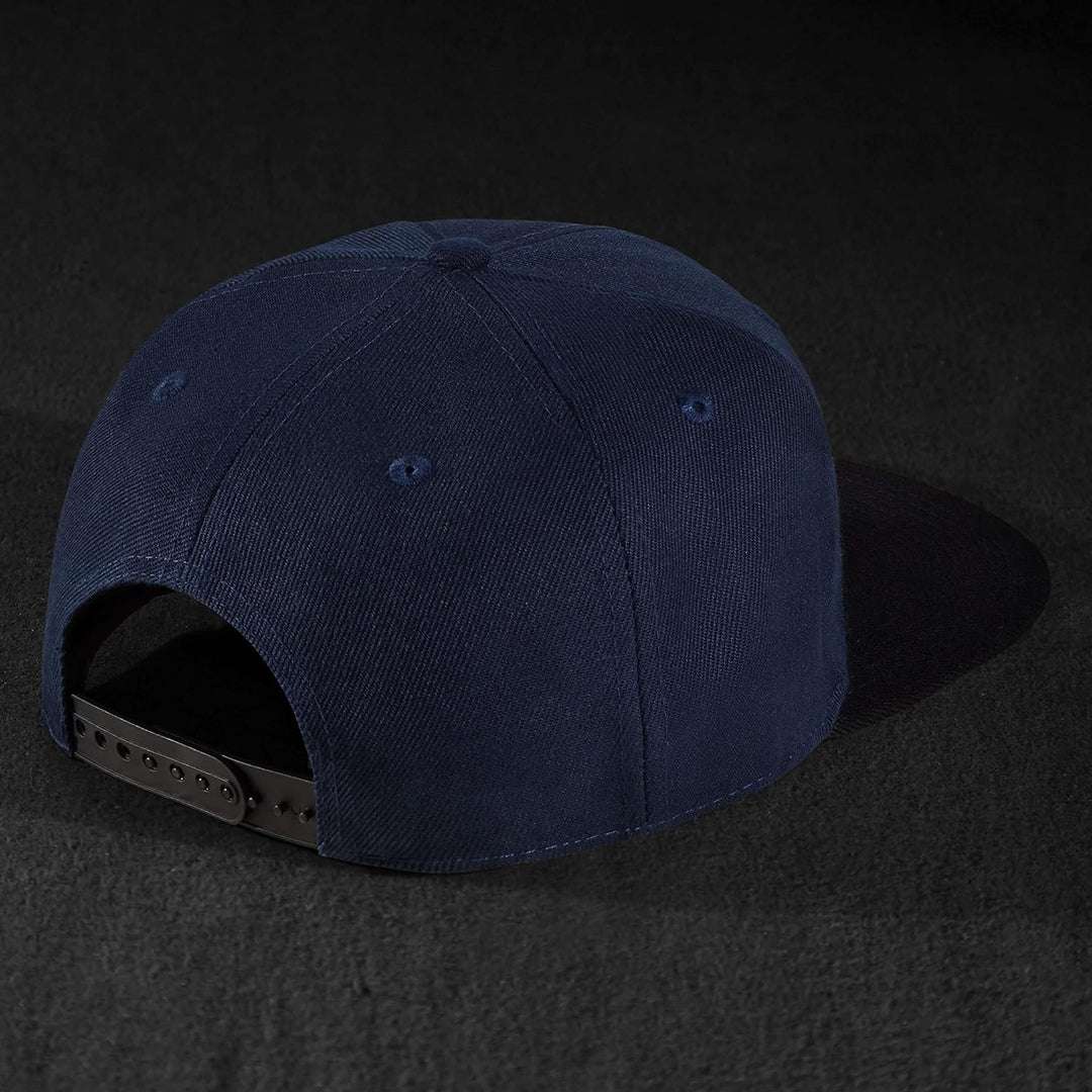 Pablo & Capone Snapback Cap - Navy Blue on Black