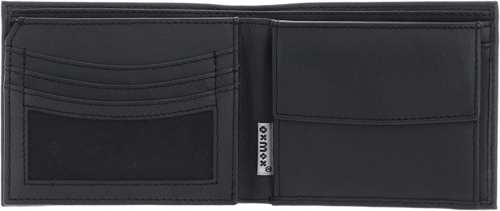 Oxmox Leather Querscheinbörse 12 cm black Schwarz, Schwarz