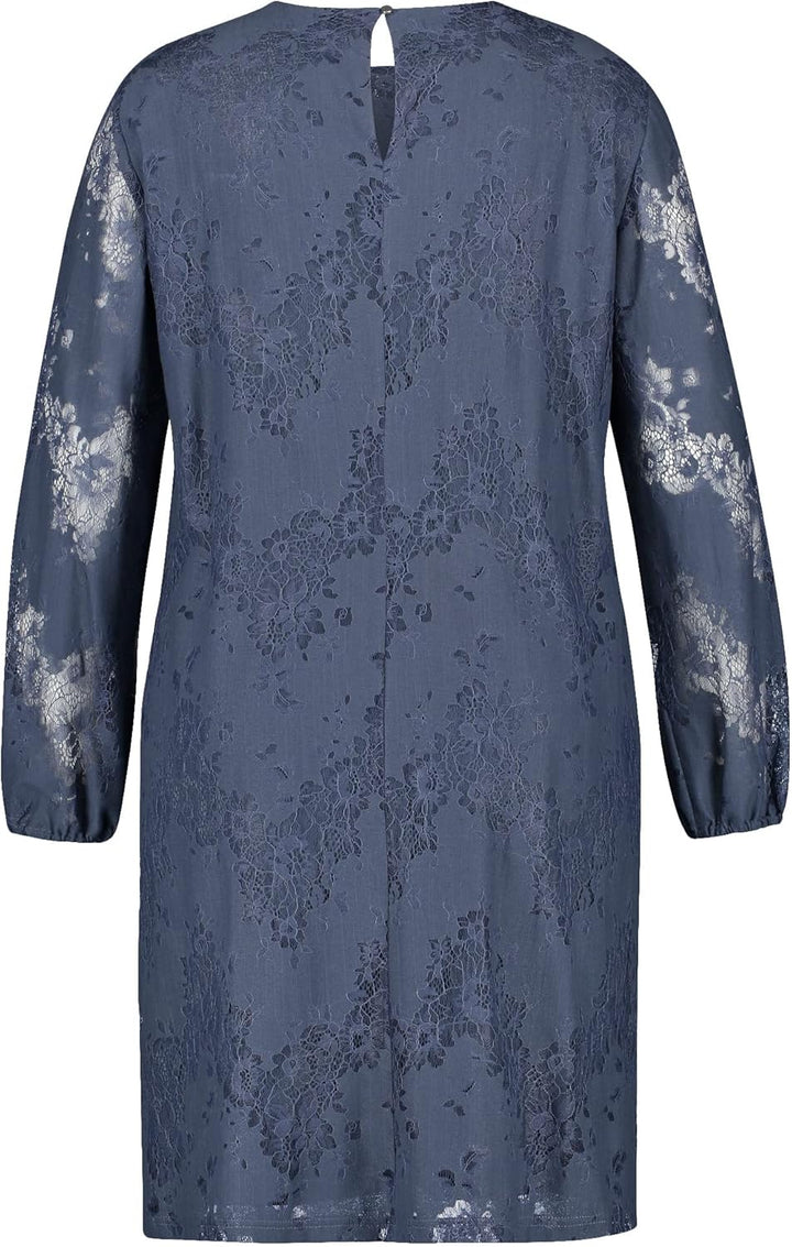 SAMOON Damen Pullover Turtle Kleid, Nordic Blue, 42