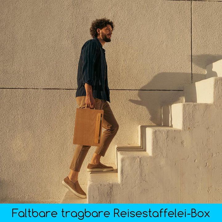 MEEDEN Tischstaffelei Box aus Holz, Portable Sketchbox aus Buchenholz mit Aufbewahrung, Verstellbare