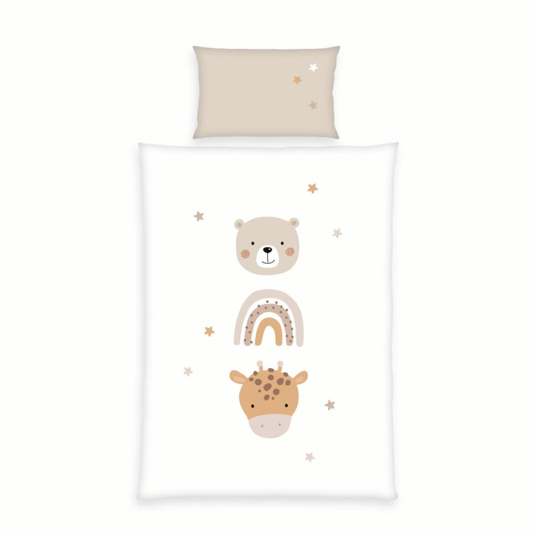 Herding babybest Little Friends Bettwäsche, Kopfkissenbezug 40 x 60 cm mit Hoteleinschlag, Bettbezug