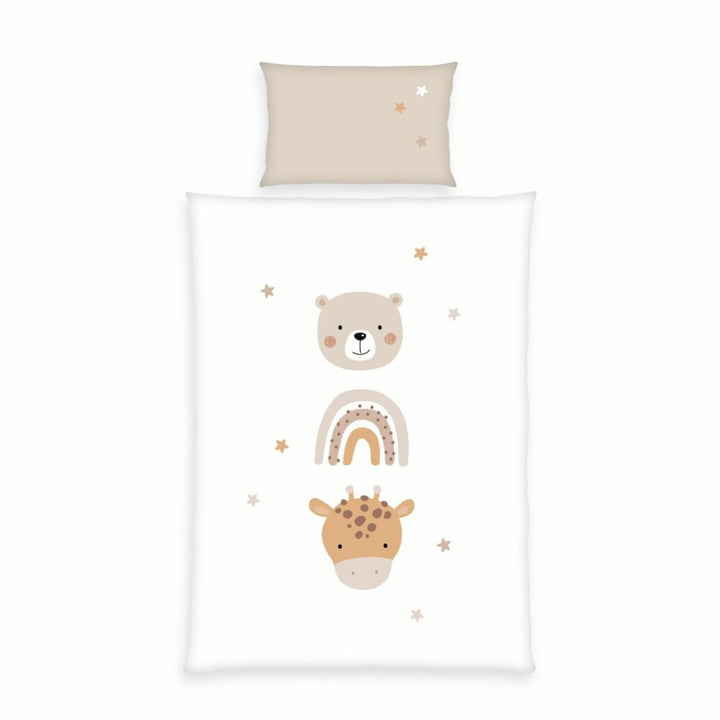 Herding babybest Little Friends Bettwäsche, Kopfkissenbezug 40 x 60 cm mit Hoteleinschlag, Bettbezug
