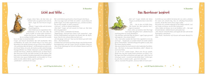 Tiere auf dem Weg zur Krippe: Adventskalender mit einem Stern (Adventskalender mit Geschichten für K