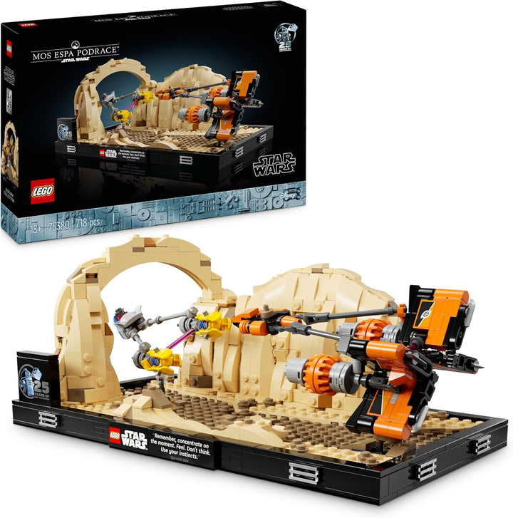 LEGO Star Wars Podrennen in Mos Espa – Diorama, Set für Erwachsene, Die dunkle Bedrohung Modellbausa