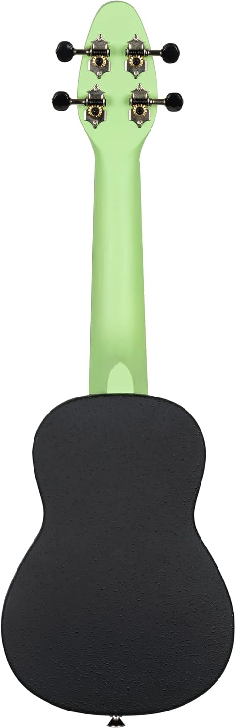 Ortega Guitars Sopran Ukulele grün - Keiki K2 - Starterkit inklusive Tuner, Gurt, 5 Medium Plektren