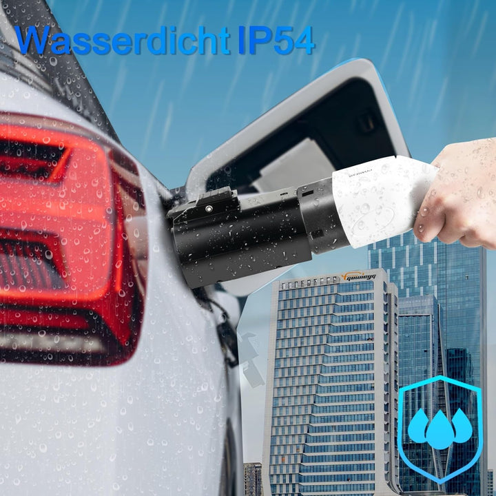EV Adapter Typ 2 auf Typ 1, Max 32A, 250V AC, Adapter für Elektrofahrzeuge IEC 62196 auf SAE J1772,