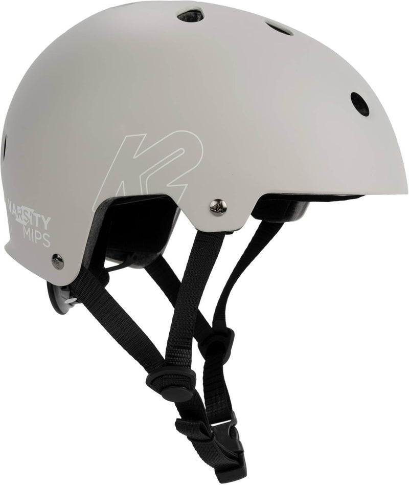 K2 Skates VARSITY MIPS Helm, Inline Skate Helm, Fahrradhelm, Skateboard Helm M (55 - 58 cm) Weiss, M