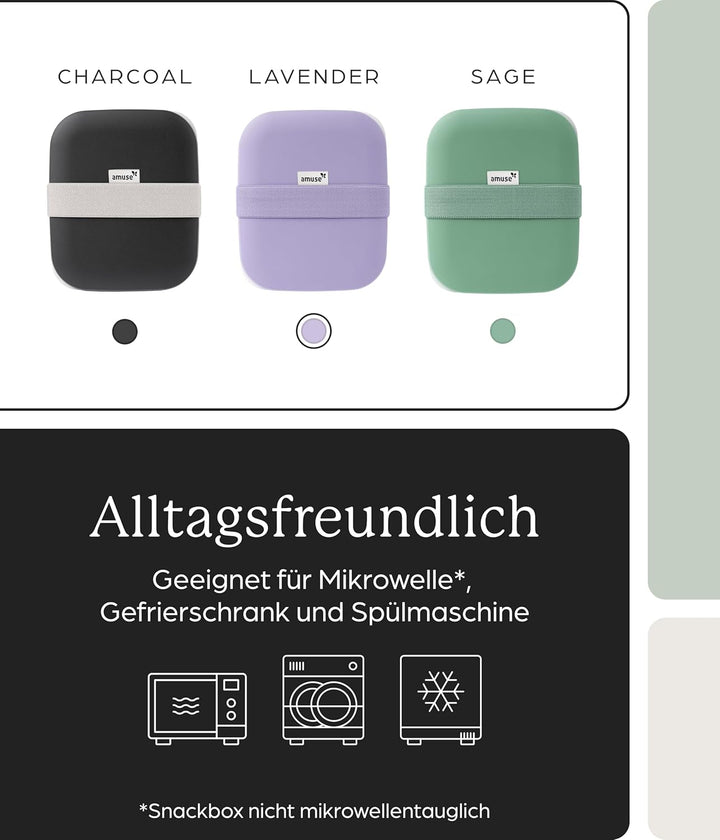 Amuse Lunchbox Erwachsene | Salat To Go Box, Brotdose Erwachsene oder Jausenbox Kinder | Bento Box |