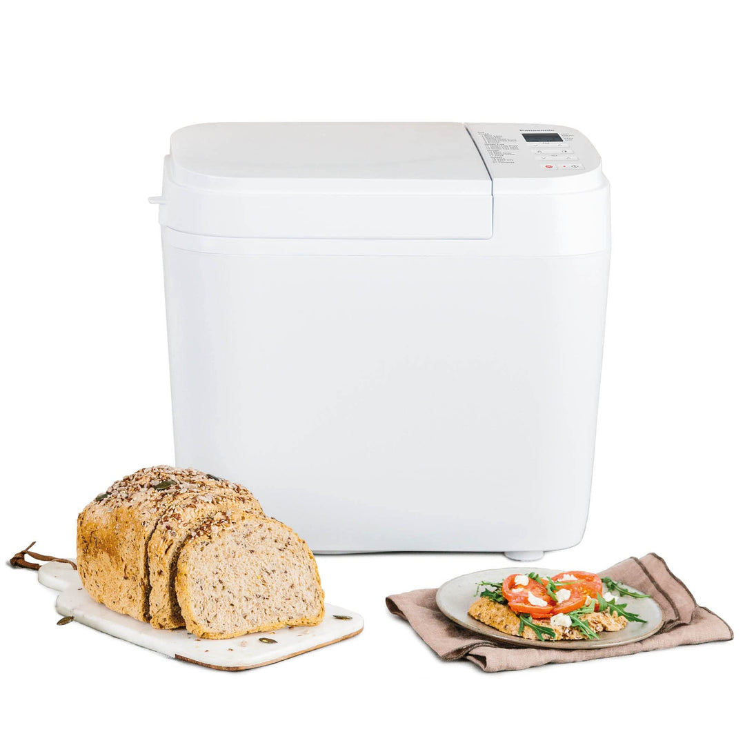 Panasonic SD-B2510W Vollautomatischer Brotbackautomat, 4 glutenfreie Programme, horizontales Design,