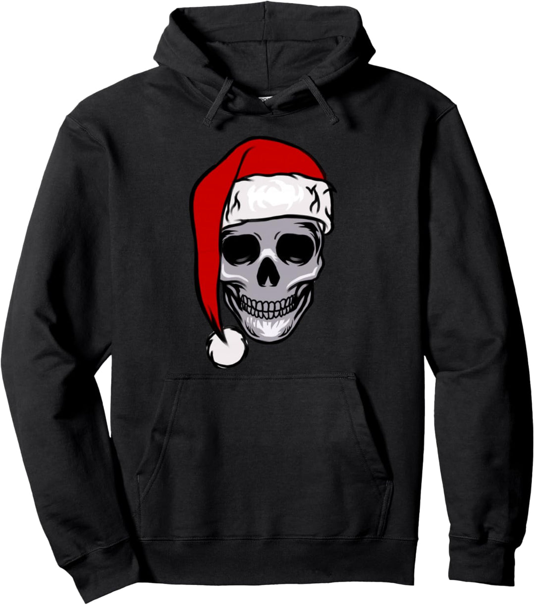 Weihnachten, Totenkopf mit Weihnachtsmann Pullover Hoodie