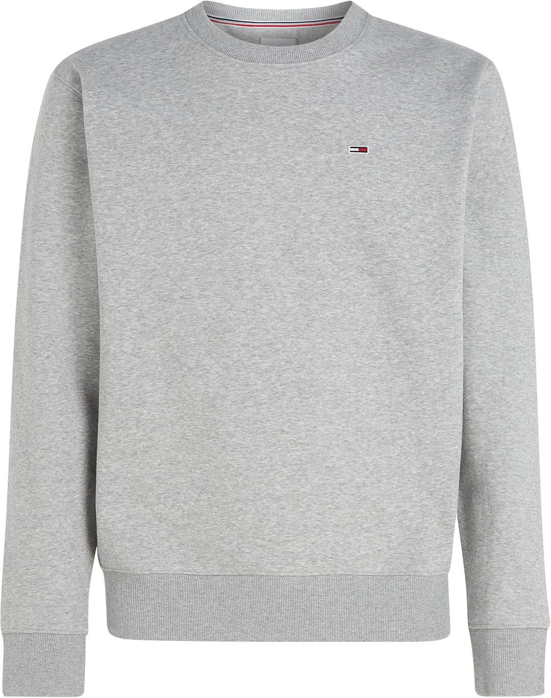 Tommy Jeans Herren Sweatshirt TJM Regular ohne Kapuze XXL Grau (Lt Grey Htr), XXL Grau (Lt Grey Htr)