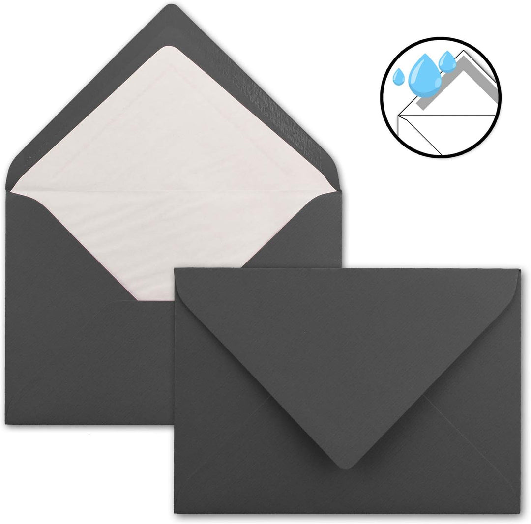 75x Karten-Set DIN B6-12 x 17 cm - 120 x 170 mm - Falt-Karten mit Brief-Umschlägen &amp; Einlege-Blätter