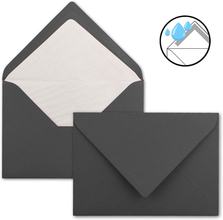 75x Karten-Set DIN B6-12 x 17 cm - 120 x 170 mm - Falt-Karten mit Brief-Umschlägen &amp; Einlege-Blätter