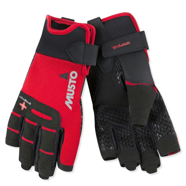 Musto Perfomance Segeln Yachting und Jolle Kurzfingerhandschuhe Rot - Erwachsene Unisex - Leichtgewi