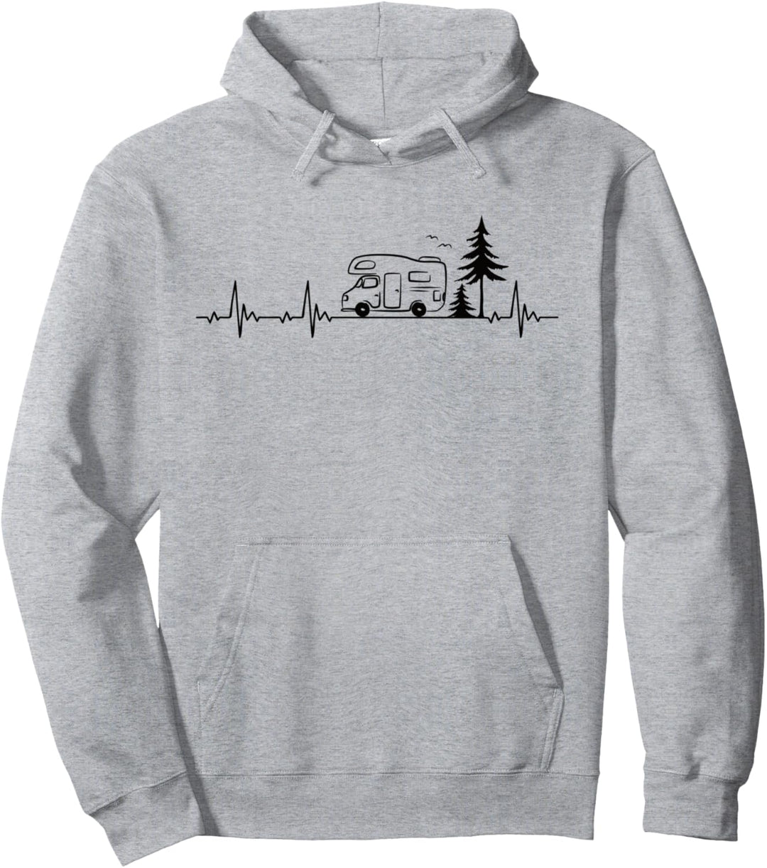 Reisemobil Urlaub Camping Heartbeat Pullover Hoodie