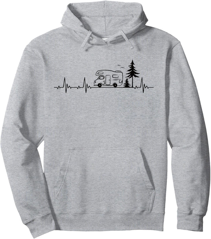 Reisemobil Urlaub Camping Heartbeat Pullover Hoodie