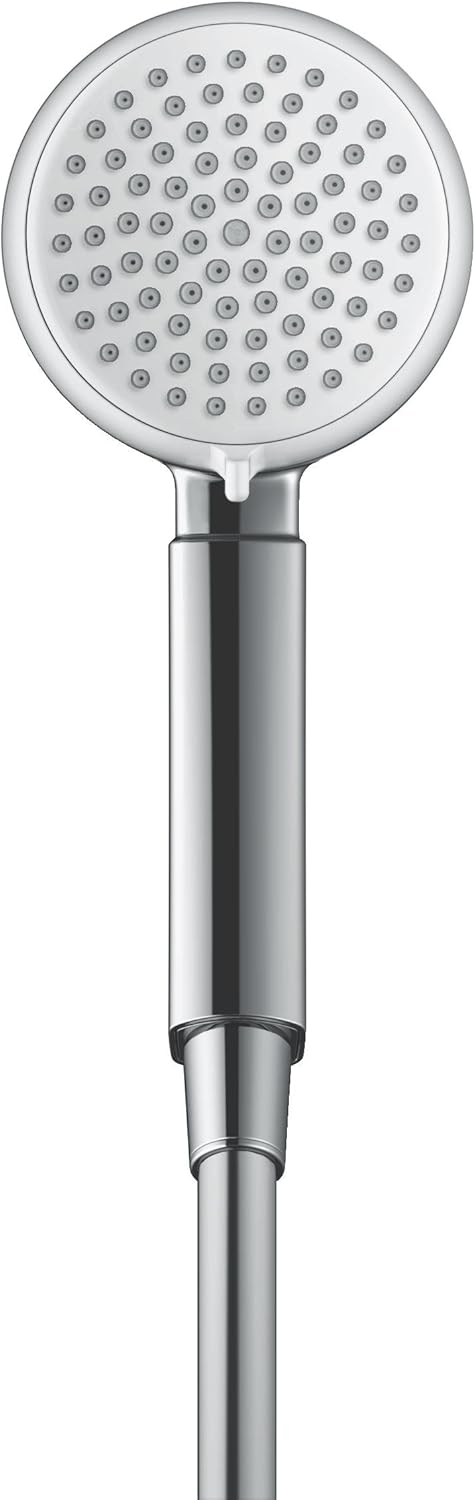 hansgrohe Duschsystem (Duschkopf, Schlauch, Halter, Crometta 100 Regendusche, 4 Strahlarten) Weiss/C