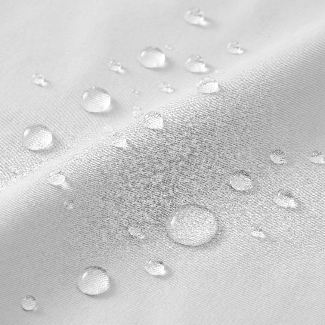 2er Set Outdoor Vorhänge Wasserfest Sonnenschutz Winddicht mit Klettband Oben für Terrasse Garten Ba