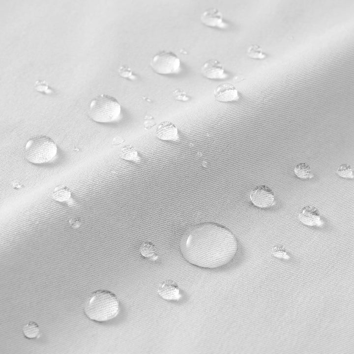 2er Set Outdoor Vorhänge Wasserfest Sonnenschutz Winddicht mit Klettband Oben für Terrasse Garten Ba