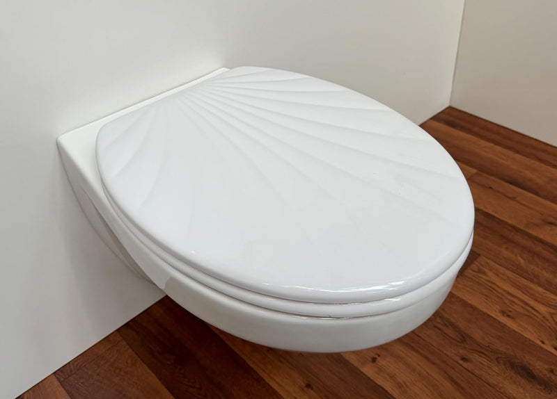 WC Sitz Klobrille Muschelform Farbe Weiss, Duroplast, sehr stabil