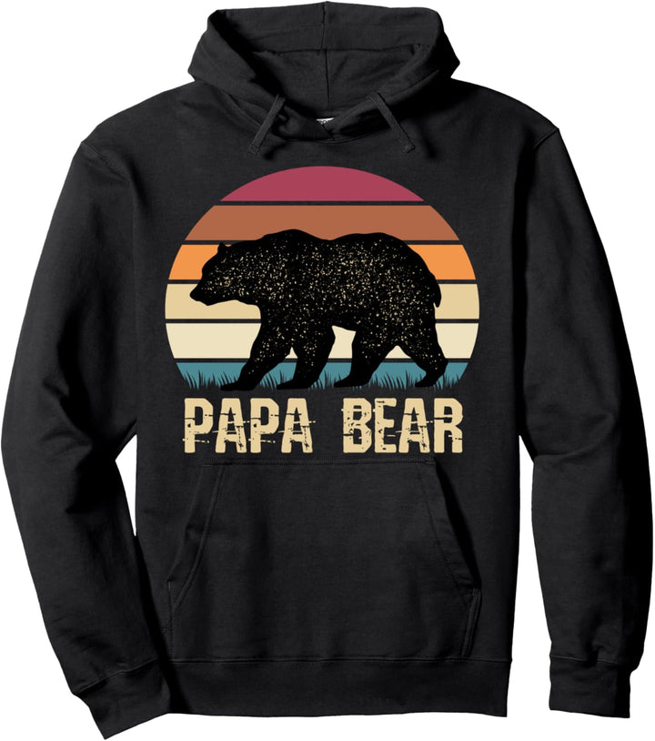 Vintage Papa Bear Wandern Campen Papa Bear Vatertag Pullover Hoodie