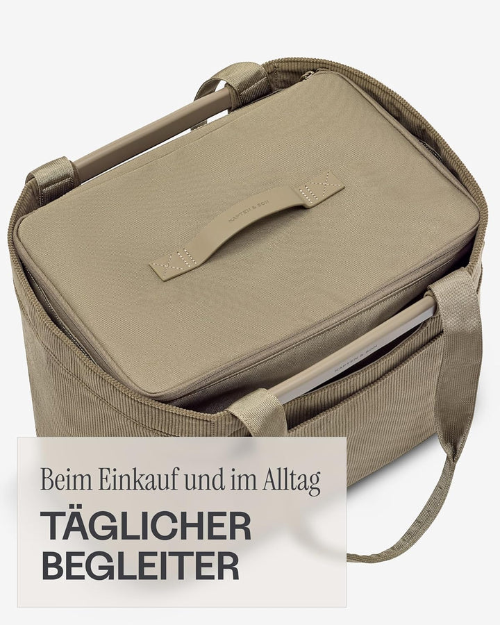 Kapten & Son Vaasa Cooling Inlay Large Khaki | 25L Thermotasche aus recyceltem PET für Shopping Bask