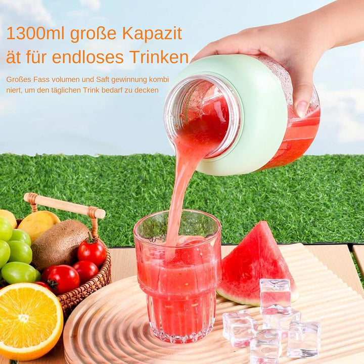 Tragbarer Mixer | Küchenmixer Für Fruchtmixgetränke | Kabellos 1300ml Saftmixer Becher Zum Zerkleine