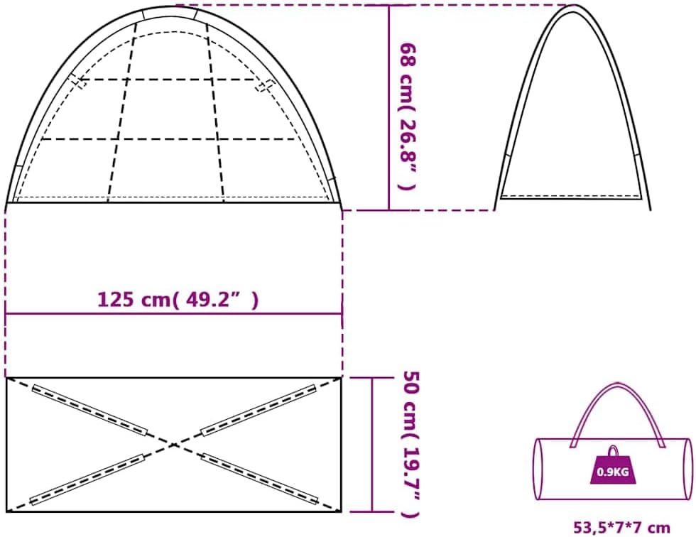 vidaXL Lagerzelt 9 Fächer Gartenzelt Unterstand Campingzelt Zelt 185T TAFT Blau, Blau