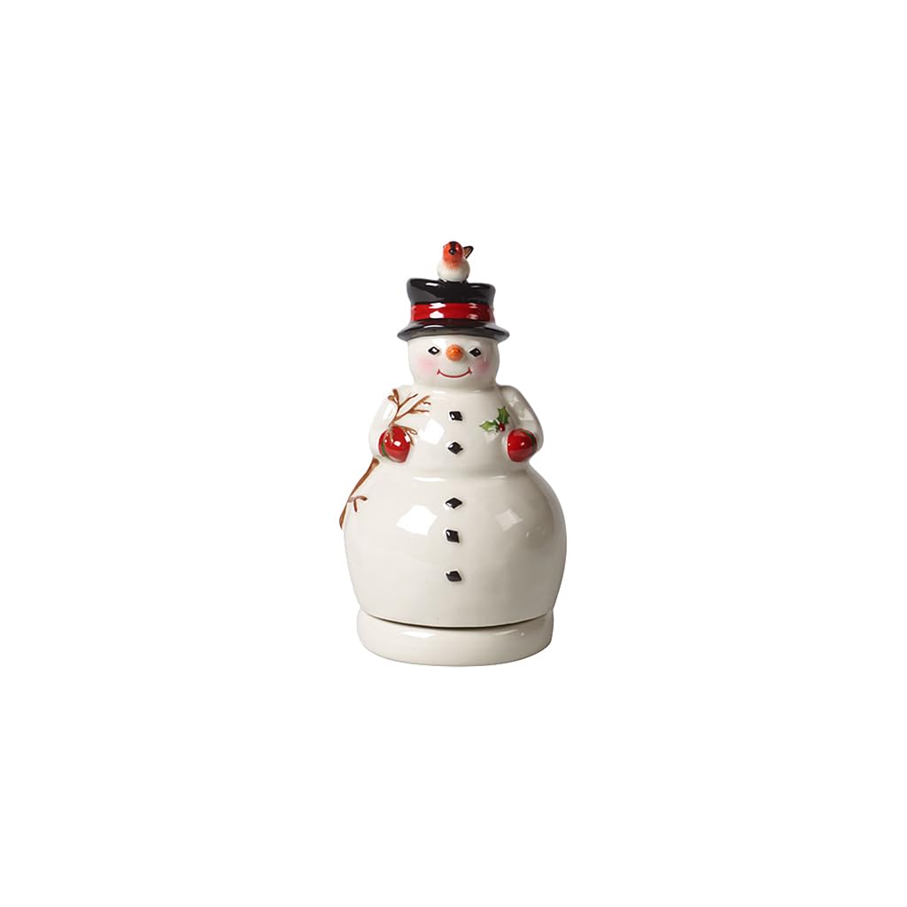 Villeroy und Boch Nostalgic Melody Schneemann, drehend, dekorative Schneemannfigur, Hartporzellan, M