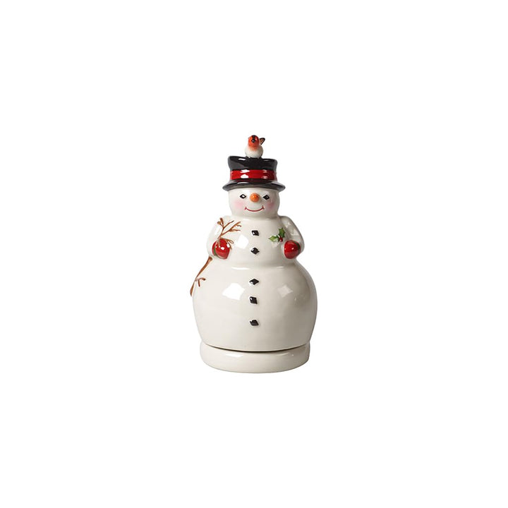 Villeroy und Boch Nostalgic Melody Schneemann, drehend, dekorative Schneemannfigur, Hartporzellan, M