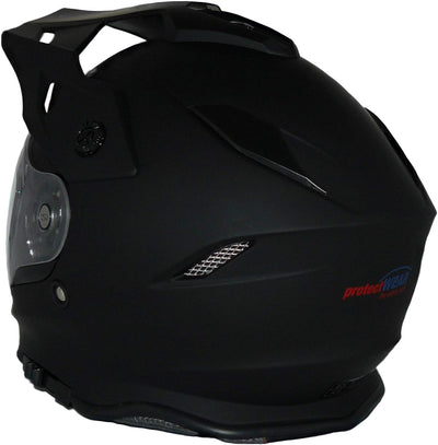 protectWEAR Herren mit Integrierter Sonnenblende und Visier V331-sm-l Crosshelm Endurohelm Motorradh