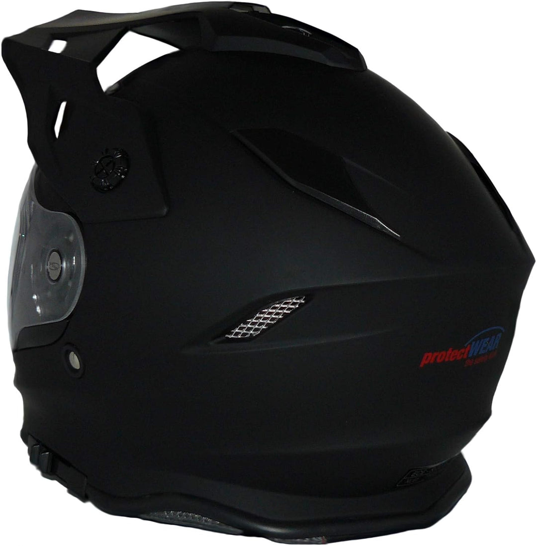 protectWEAR Crosshelm Endurohelm Motorradhelm mit integrierter Sonnenblende und Visier V331-SM-XL, S