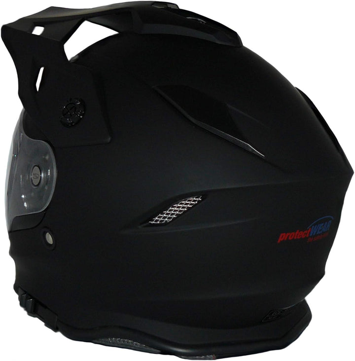 protectWEAR Crosshelm Endurohelm Motorradhelm mit integrierter Sonnenblende und Visier V331-SM-XL, S